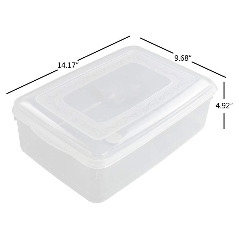 Utiao 2 Packs Clear Plastic Bin for Storage, 11 Quart Plastic Storage Containers with Lid - Image 2